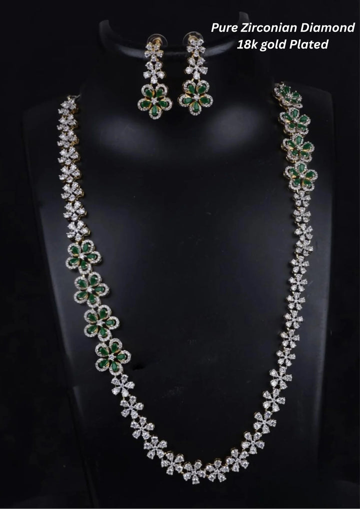 Pure Zirconian Diamond Necklace with earrings c1016020