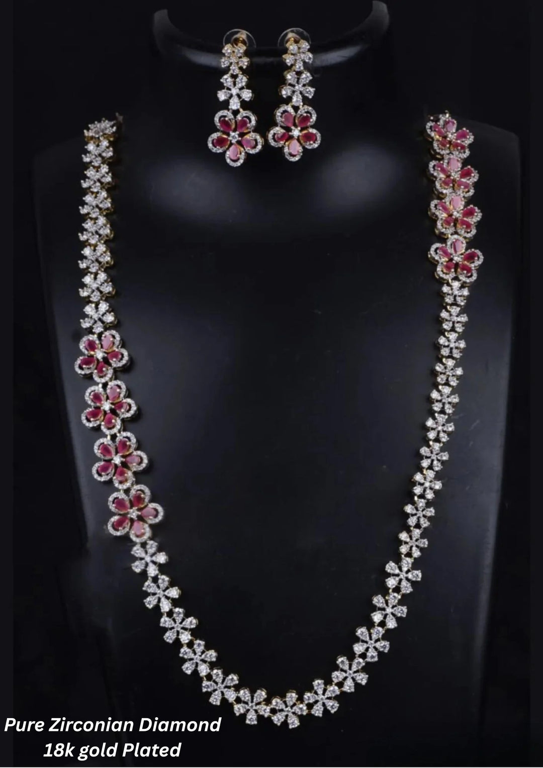 Pure Zirconian Diamond Necklace with earrings c1016020