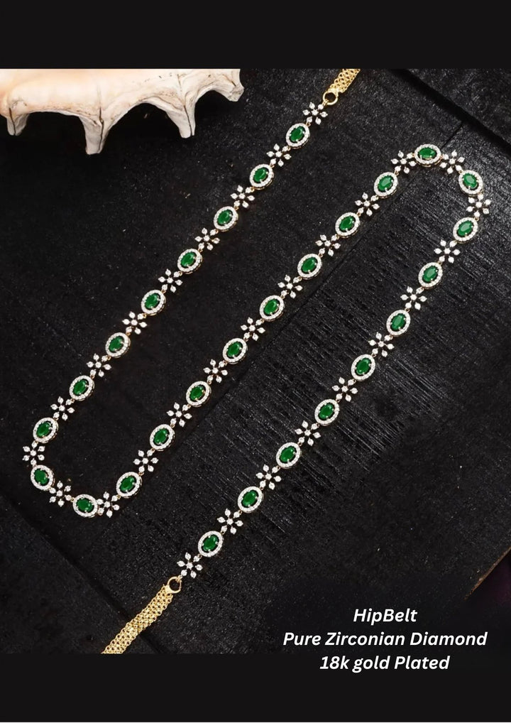 Pure Zirconian Diamond Gold Plated Hipbelt c 1016020