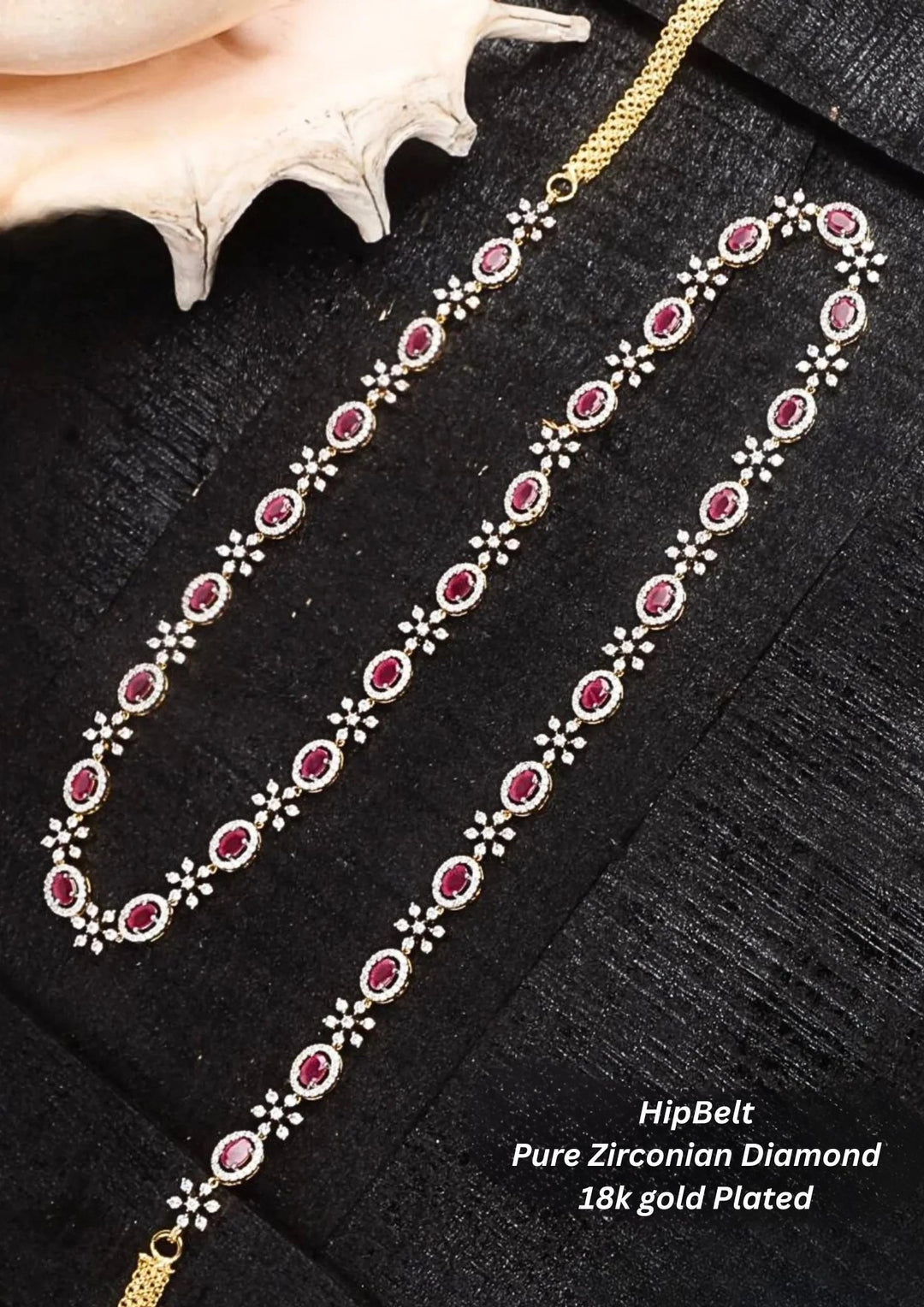 Pure Zirconian Diamond Gold Plated Hipbelt c 1016020